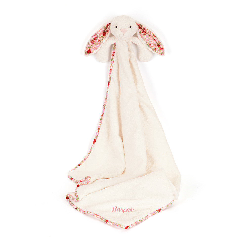 Personalized Blossom Cream Bunny 'Berry' Blankie
